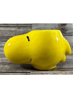 Peanuts WOODSTOCK Head Shape Ceramic Mug 24 oz Coffee Tea Cup Snoopy Yellow Bird